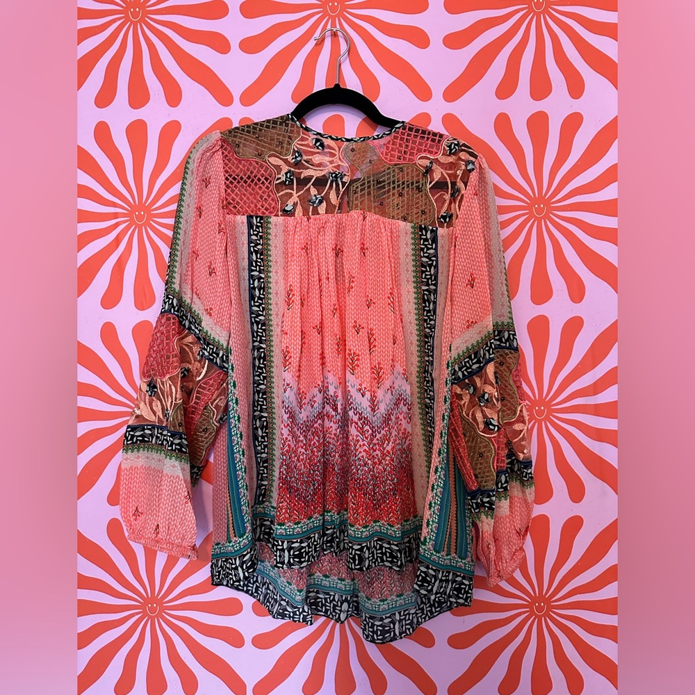 Anthropologie Rosario Embroidered Blouse - size small